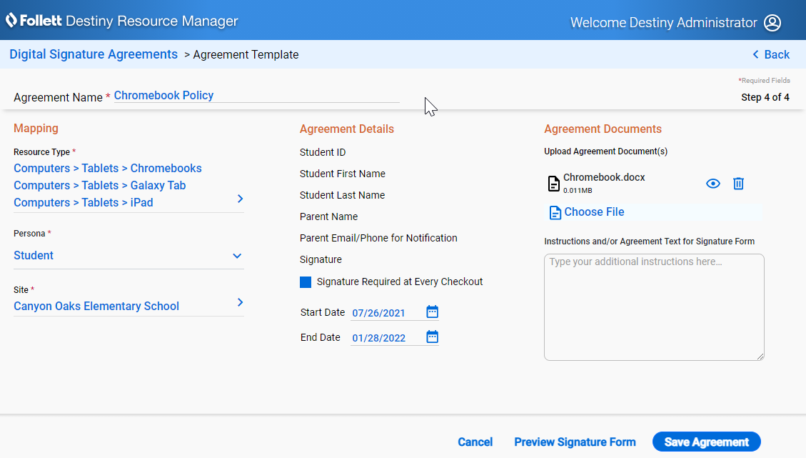 Completed Digital Signature Agreement.